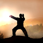 Stock Illustration of Tai Chi on Mountain