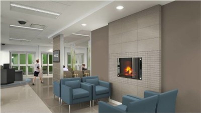 The waiting room at the new Oakville Trafalgar Memorial Hospital.