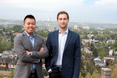 Fabrizio Chiacchia and Iwain Lam (left) and Fabrizio Chiacchia (right) invented the CleanPatch, an adhesive film designed as a preventative, early-stage maintenance tool for torn mattresses and stretchers.