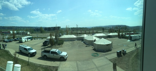 : While the Northern Lights Regional Health Centre was being restored to operations, an Urgent Care Centre was set up using Portable Isolation Containment Systems (PICS) units so that AHS staff could continue providing healthcare.