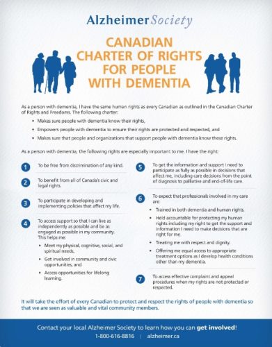 First-ever Canadian Charter of Rights for People with Dementia ...